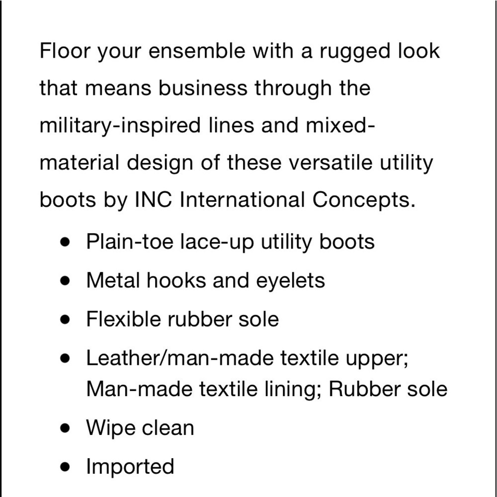 INC International Concepts Donivan Utility Boots - Picture 10 of 15
